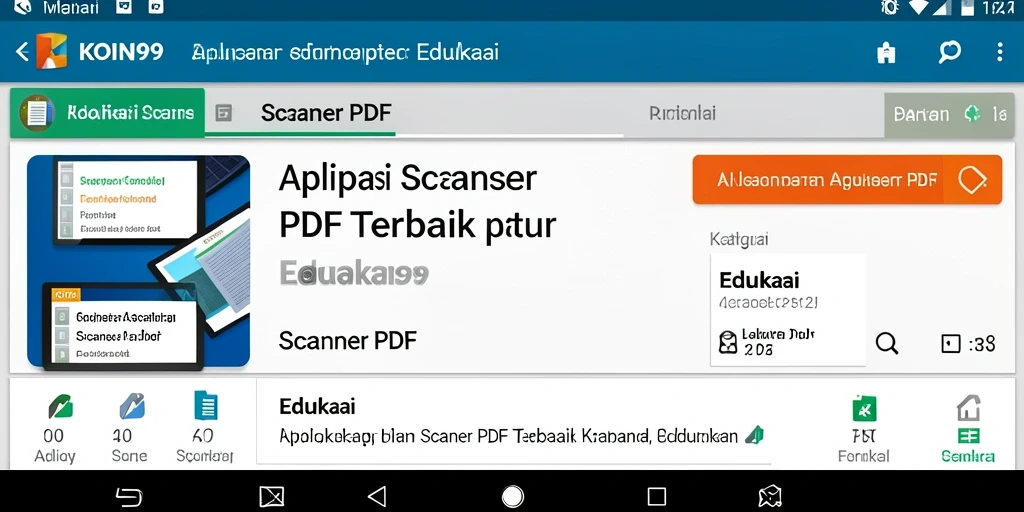 Antarmuka KOIN99 menunjukkan fungsi pemindaian dokumen dengan jelas.