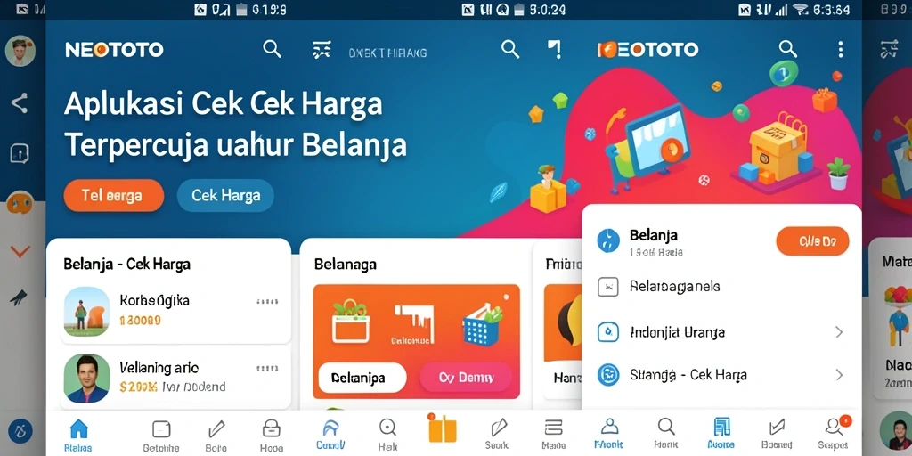 Tampilan antarmuka NEOTOTO saat membandingkan harga produk.