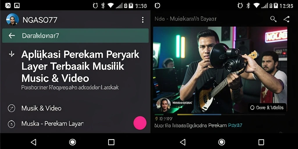 Tampilan antarmuka NGASO77 saat merekam layar.