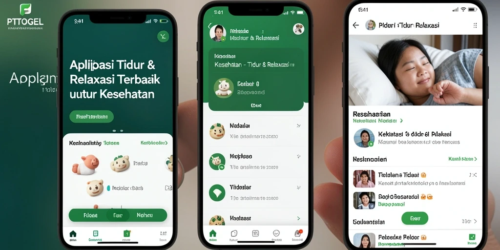 Antarmuka PTTOGEL menampilkan fitur relaksasi yang mudah digunakan.