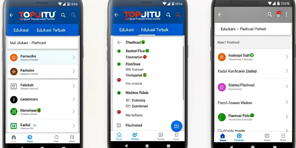 Tampilan antarmuka aplikasi TOPJITU yang menarik dan interaktif.